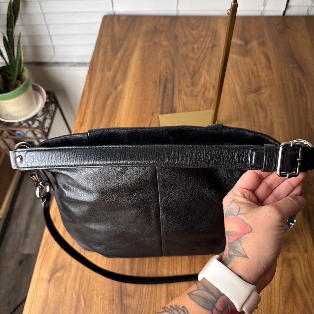 Coach Madison Isabelle Black Leather Hobo Shoulder Bag 21224 - Picture 12 of 16